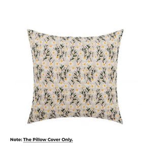 Anypillow Pillowcase Cream Daisy Embroidered Decorative Cushion Cover