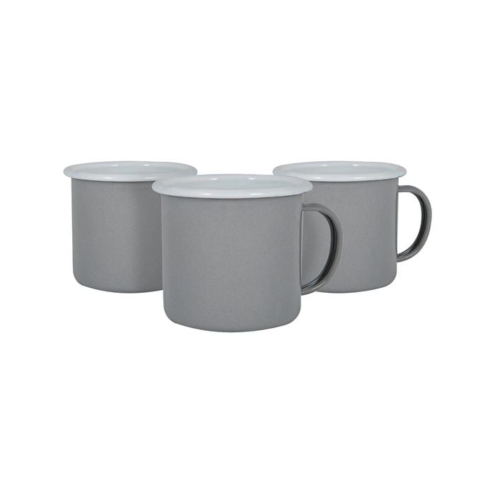 Argon Tableware Coloured Enamel Mugs - 375ml - Pack Of 12