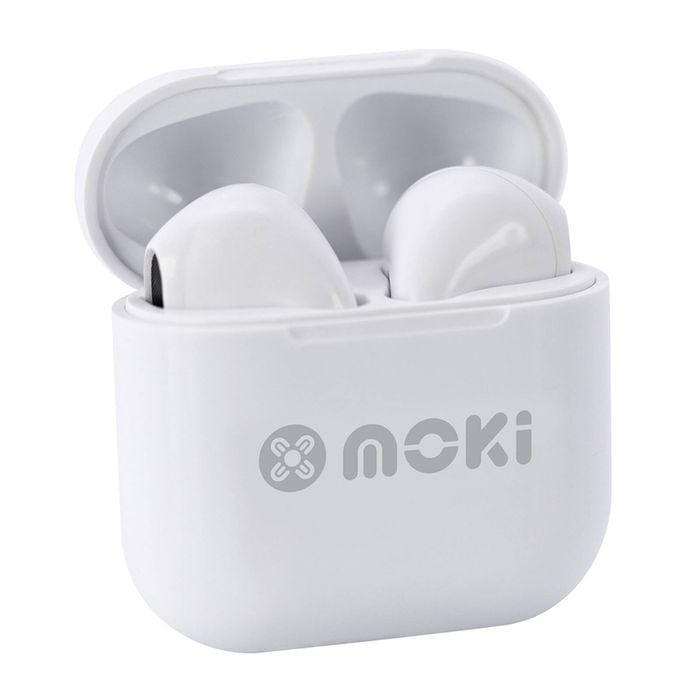 Moki MokiPods Mini TWS Bluetooth Earphones Kids Volume Limited - White