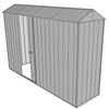 Build-a-Shed 0.8 x 3 x 2.3m Gable Single Sliding Side Door Shed - Zinc