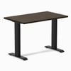 Desky Fixed Height Mini Dark Bamboo Desk 1000x600mm Matte Black Frame
