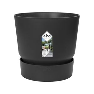 Elho 25cm Black Greenville Self Watering Plant Pot