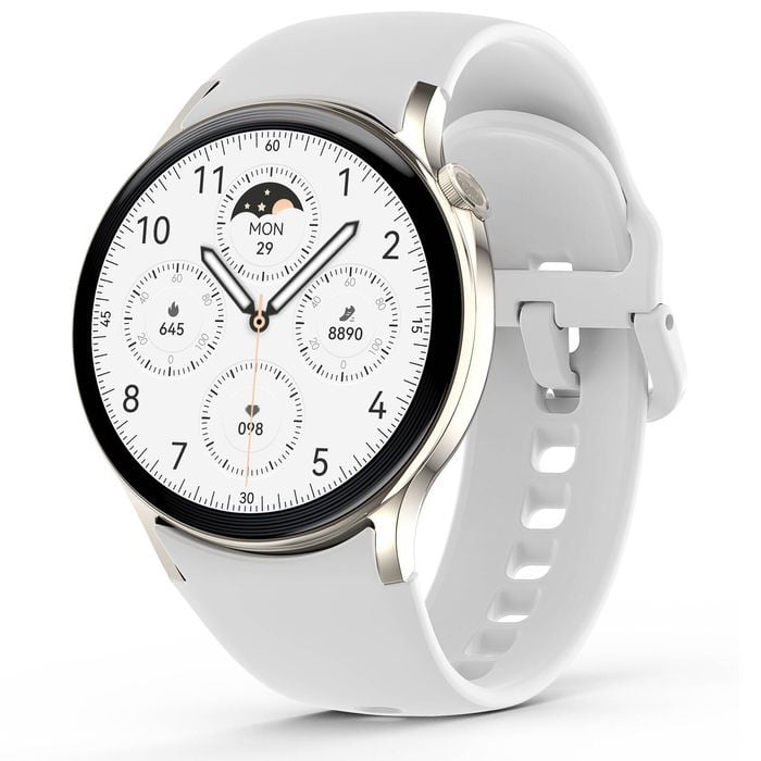 Bluetooth Smart Watch V5.3  Call Heart Rate Blood Pressure 1.43" Touch Screen - White