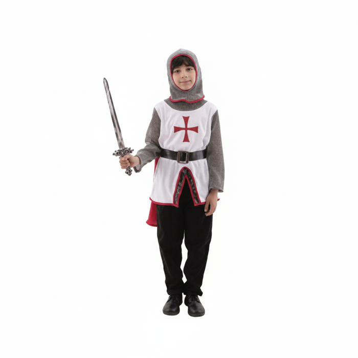 More Than Party Boys Crusader Costume Authentic Medieval Knight X Large 140x62cm