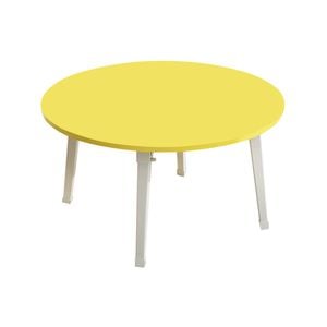 SOGA Yellow Portable Floor Table – Small