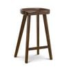 Moku Set Of 2 Brown Solid Ashwood Oak Tractor Seat Barstool