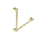 Nero Mecca Care 32mm Ambulant Toilet Grab Rail 90 Degree Brushed Gold