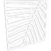 ProtectorAl 300-1200w x 300-1200h Pearl White Palm Unframed Solid Aluminium Decorative Panel