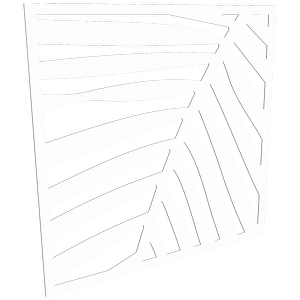 ProtectorAl 300-1200w x 300-1200h Pearl White Palm Unframed Solid Aluminium Decorative Panel