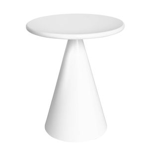 SK Designer Living | Pinnacle Pedestal Round Side Table | White