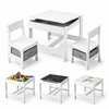 Nubicasa Kids Activity Table & Chair Set, 4-in-1 Wooden Sensory Learning & Play