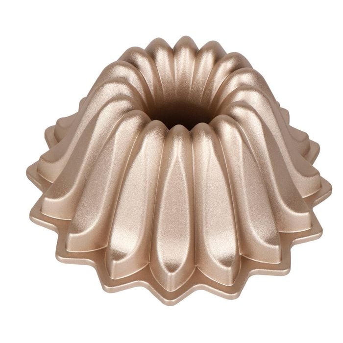 Bakers Secret Fluted Bundt Pan Non Stick Cast Aluminium Champagne 21.5x10.7cm