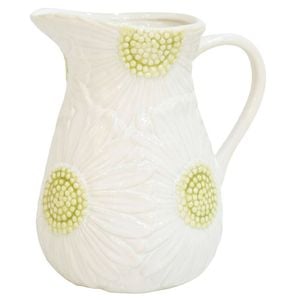 Urban Ceramic Flower Pitcher Beverage Serving Jug 20x17cm White