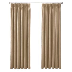Mollers 240 x 205cm Caramel Blockout Trevally Pencil Pleat Curtain
