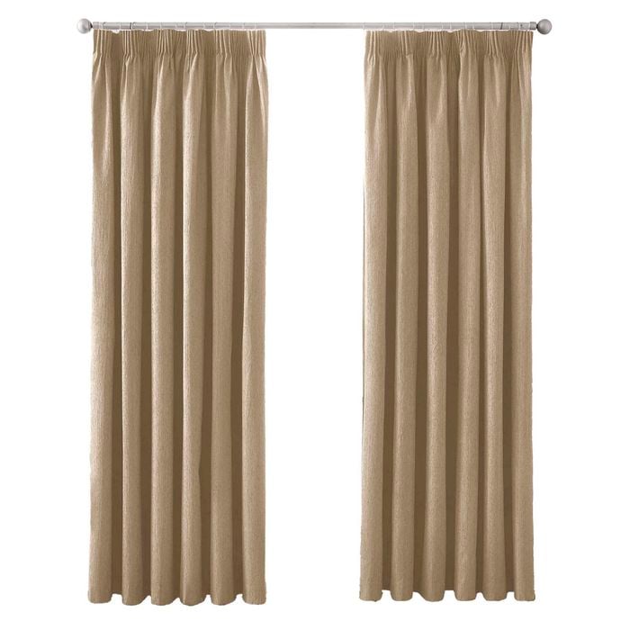 Mollers 240 x 205cm Caramel Blockout Trevally Pencil Pleat Curtain