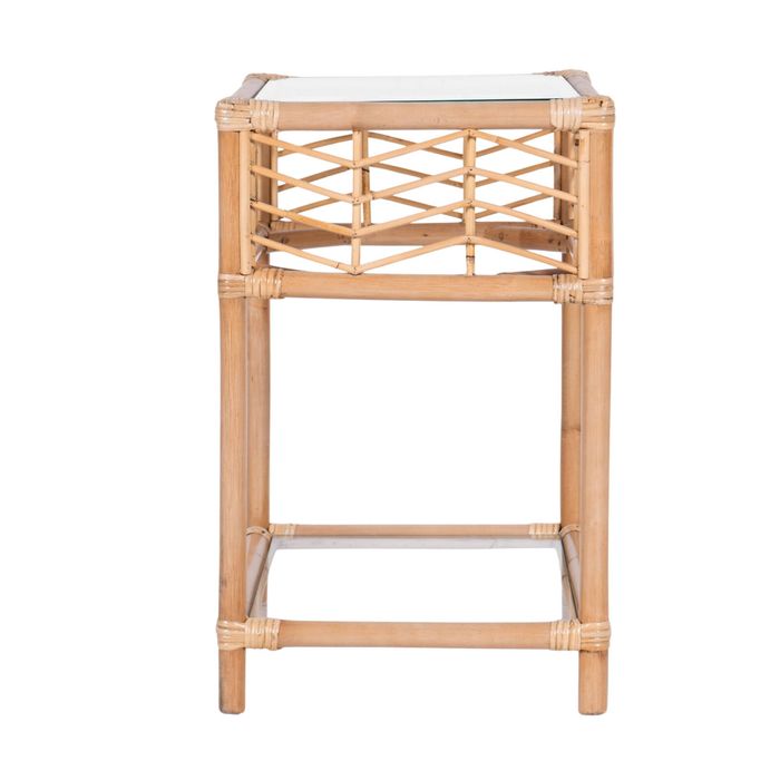 Hanoi 55cm Rattan Bedside Table Natural