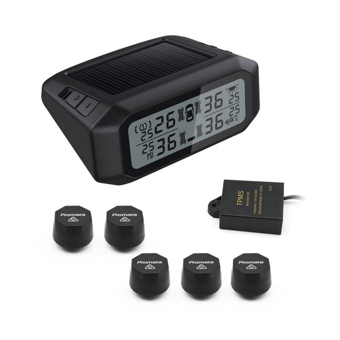 Promata Mata 1  Solar Powered Tyre Pressure Monitor - 5 External Sensors - With Booster