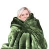 Laura Hill 600-GSM Mink Blanket Gift Boxed Queen Size Double-Sided Soft Plush Bed Faux Throw Rug Green
