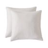 Gioia Casa Bamboo Microfibre European Pillowcase x2 - One Pair - White