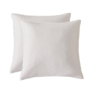 Gioia Casa Bamboo Microfibre European Pillowcase x2 - One Pair - White