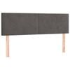 vidaXL 2x Headboards Dark Grey 72x5x78/88 cm Velvet Bedroom Wall Bed Header