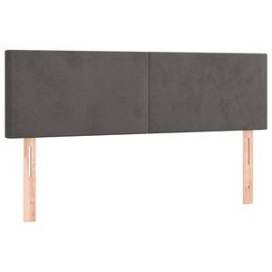 vidaXL 2x Headboards Dark Grey 72x5x78/88 cm Velvet Bedroom Wall Bed Header