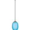 CLA Lighting Kathal Interior Ellipse Glass Segmented with Brass Highlight Enclosed Pendant Light Blue