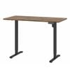 120 Cm Electric Standing Desk with 3 Height Memory Presets Black Frame+ Walnut Desktop