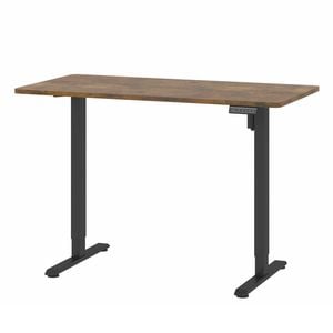 120 Cm Electric Standing Desk with 3 Height Memory Presets Black Frame+ Walnut Desktop