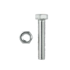 Pinnacle M12 x 50mm Stainless Steel Hex Head Bolt And Nut - 2 Pack