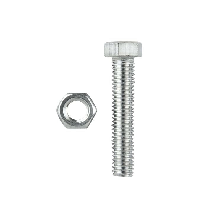 Pinnacle M12 x 50mm Stainless Steel Hex Head Bolt And Nut - 2 Pack