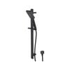 Aquatica Metalique Black Internal Elbow Multi Spray Slide Shower - Black