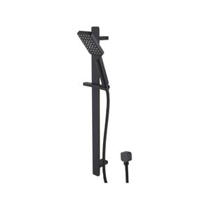 Aquatica Metalique Black Internal Elbow Multi Spray Slide Shower - Black