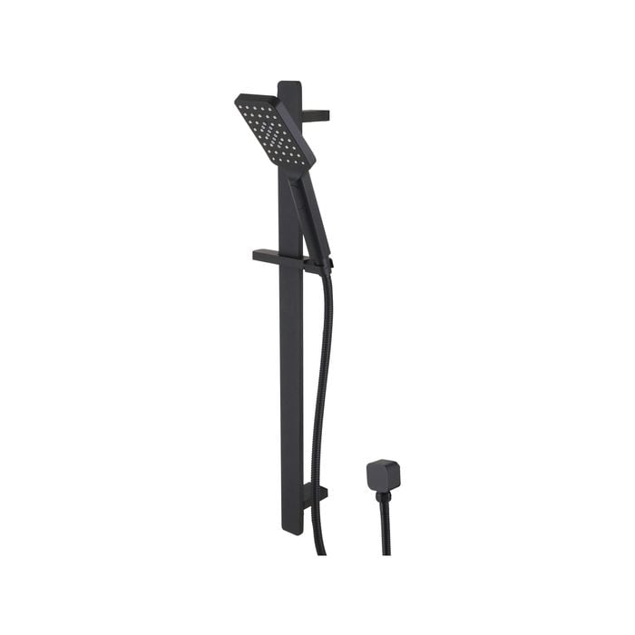 Aquatica Metalique Black Internal Elbow Multi Spray Slide Shower - Black