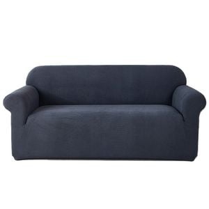 Catzon 1 Seater Stretch Sofa Cover Couch Cover Washable Jacquard Fabric-Grey(S)