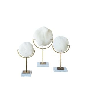 Darlin Resin/Metal 20x38cm Bloom Faux Coral on Stand Large White/Gold