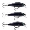 3x Rapala 5cm Shadow Rap Fast Sink Jerkbait/Twitchbait Fish Lures - Matte Black