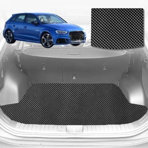 6D Diamond Car Boot Mat for Audi A3 S3 RS3 8V 2013-2021-Hatch-Cargo Mat-Black-Outback GT