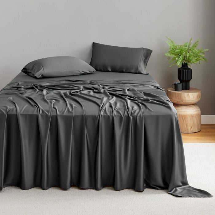 Natural Home Bamboo Sheet Set Charcoal King Single Bed