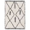 Loopsie-230cm X 160cm-alcara Cream And Black Diamond Shag Rug