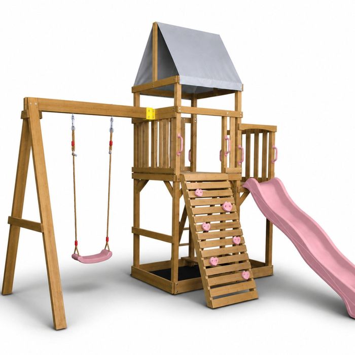 Georgia Swing Fort - Pink Slide & Accessories