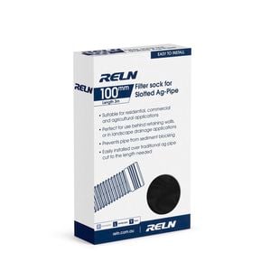 RELN 100mm x 3m Filter Sock for Slotted Ag-Pipe