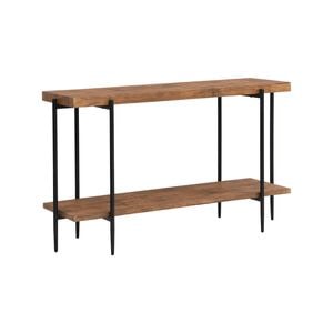 IHOMDEC Extra Long Console Sofa Table Rustic 135cmW Rustic Dark Brown