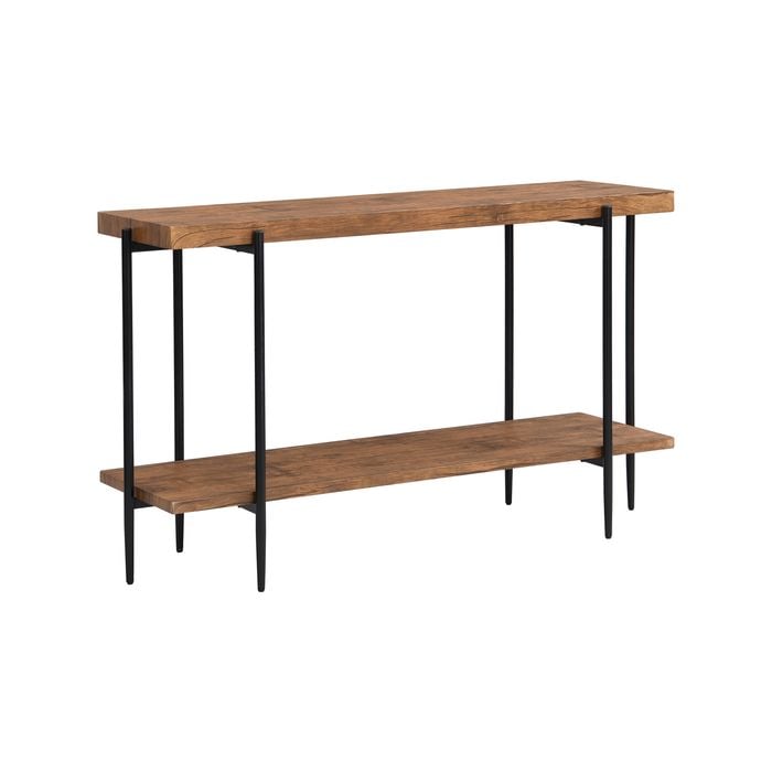 IHOMDEC Extra Long Console Sofa Table Rustic 135cmW Rustic Dark Brown