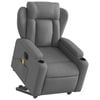 vidaXL Electric Stand up Massage Recliner Chair Armchair Dark Grey Fabric