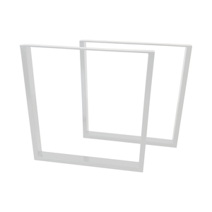 Rapid 732 x 700 x 50mm White Belize Steel Tube Table Leg