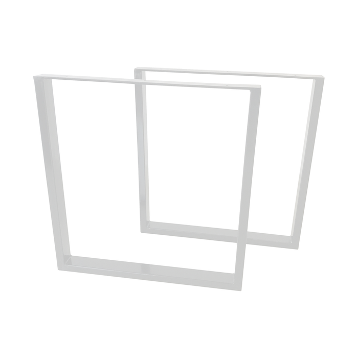 Rapid 732 x 700 x 50mm White Belize Steel Tube Table Leg