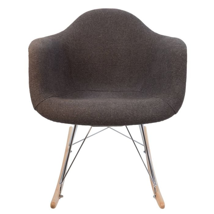 Sk Designer Living | Replica Eames Rar Rocking Chair | Fabric - Charcoal