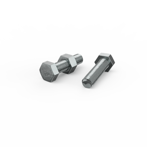 ZENITH M10 x 40mm Zinc Plated Hex Head Bolts and Nuts - Each