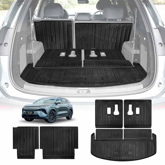 Boot Liners Kick Mats Set for BYD SEALION 8 2026-Onwards Cargo Car Trunk Back Seat Cover